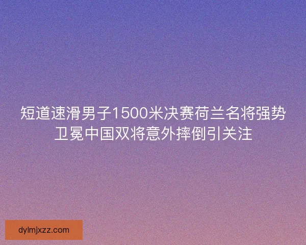 短道速滑男子1500米决赛荷兰名将强势卫冕中国双将意外摔倒引关注 短道速滑男子1500米决赛荷兰名将强势卫冕中国双将意外摔倒引关注